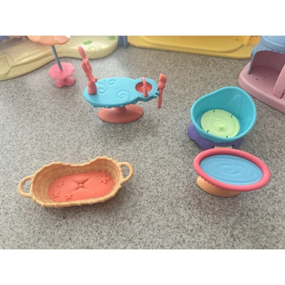 Lot 8 of My Little Pet Shop Accessories Barn, Beach, Beds, Salon